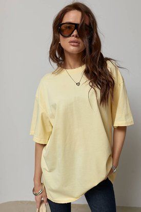 Футболка жовта потерті края 718760 фото